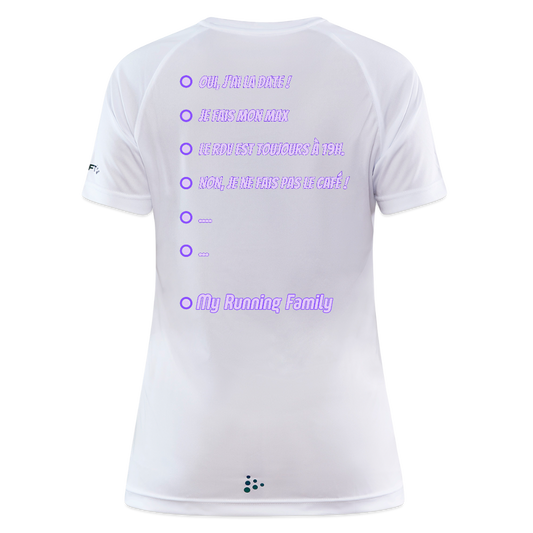 T-shirt Sport CRAFT Femme - Personnalisation Cass - blanc
