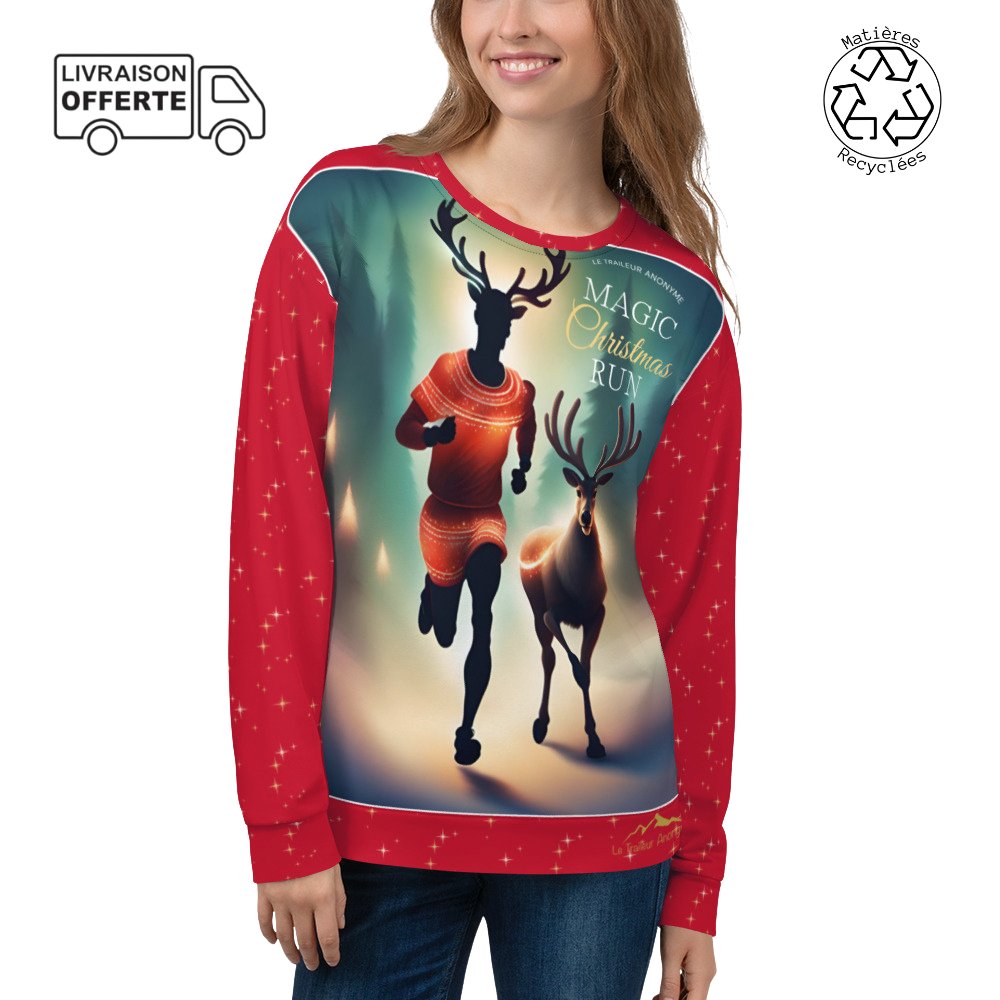Sweat-Shirt - Christmas Run - Red - Unisexe - Le Traileur Anonyme