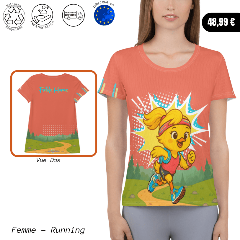 T-Shirt Running Femme - Personnalisation Fride - Le Traileur Anonyme