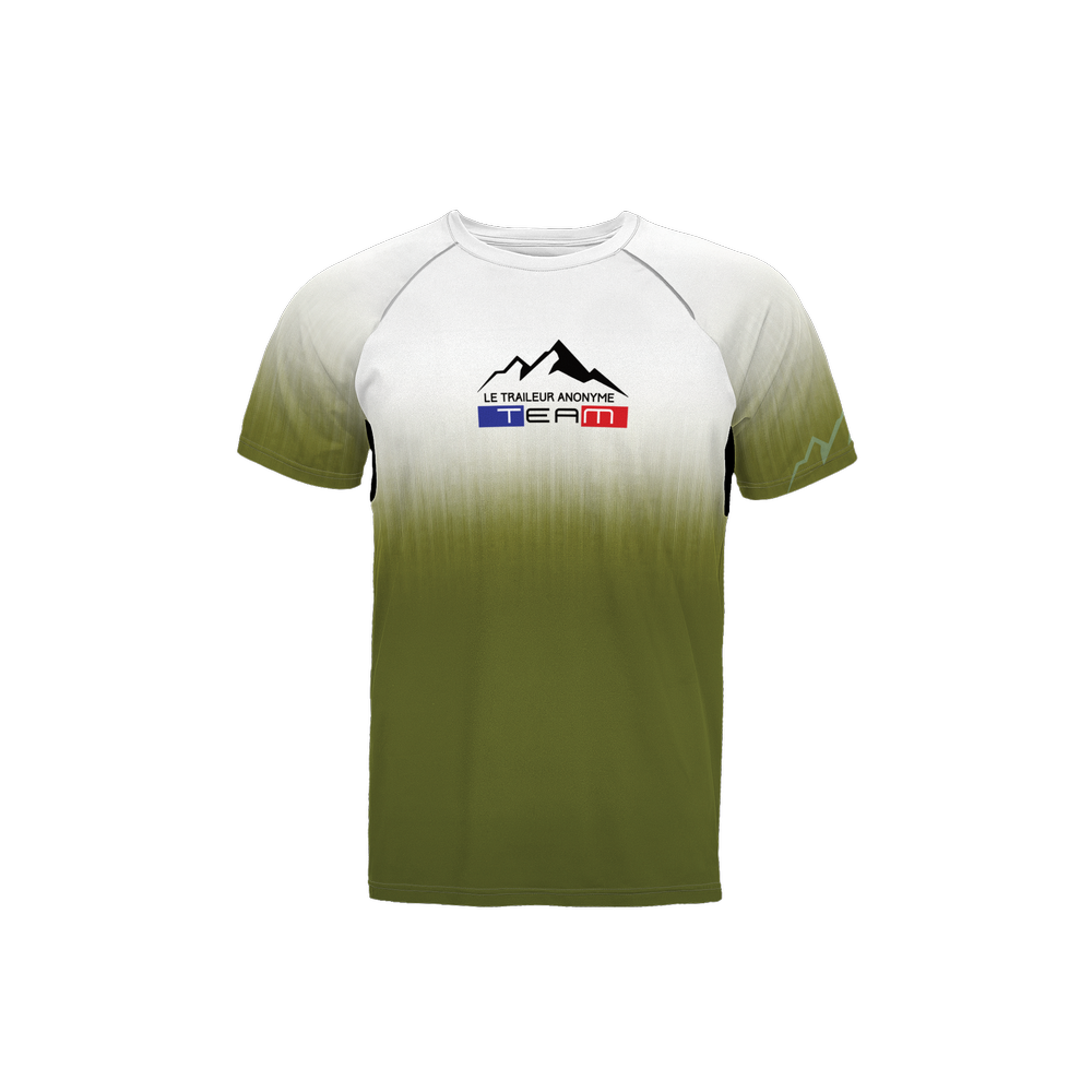 T-Shirt Running Unisexe- Team - Green