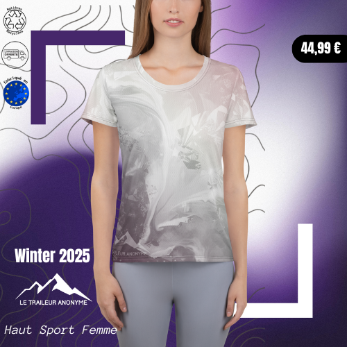 T-Shirt Running Femme - Prune Givrée