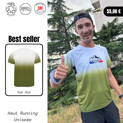 T-Shirt Running Unisexe- Team - Green