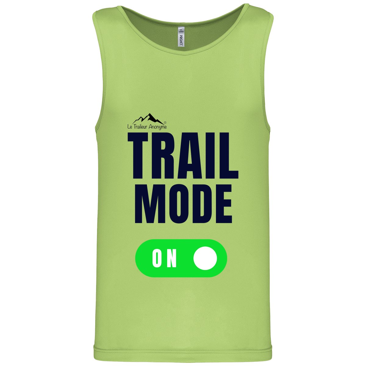 Débardeur Sport - Homme- Clear - Collection "Trail Mode" - Le Traileur Anonyme