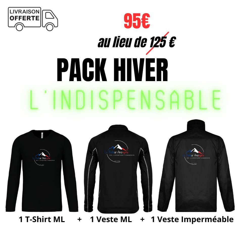 Pack Hiver - L’indispensable 3 Couches - Homme - Le Traileur Anonyme