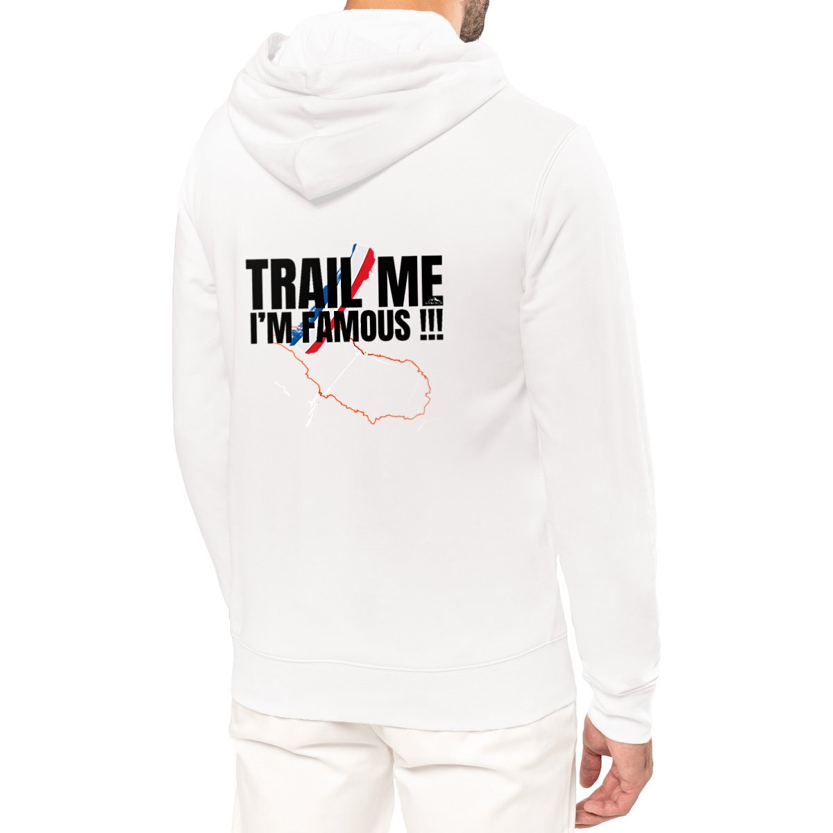 Sweat-Shirt Capuche - Coton Bio - Unisexe - Collection "Trail Me, I'm Famous" - Le Traileur Anonyme