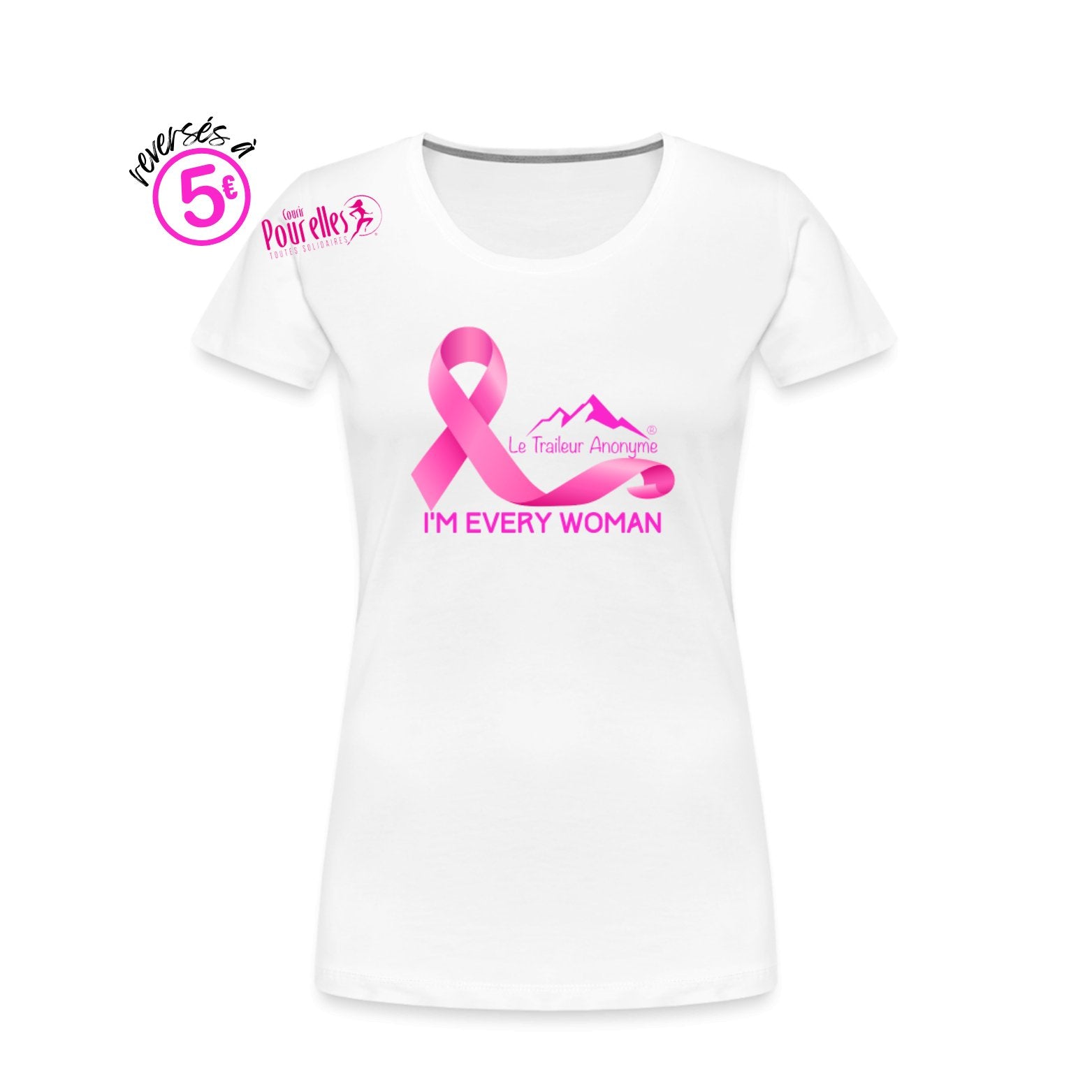 🩷 T-Shirt bio Premium - Femme - Edition Octobre Rose 🎀 - Le Traileur Anonyme