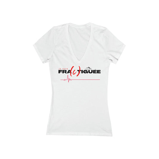 T-Shirt Col V - Jersey - Femme - Collection "Fra©tiguée" - Le Traileur Anonyme