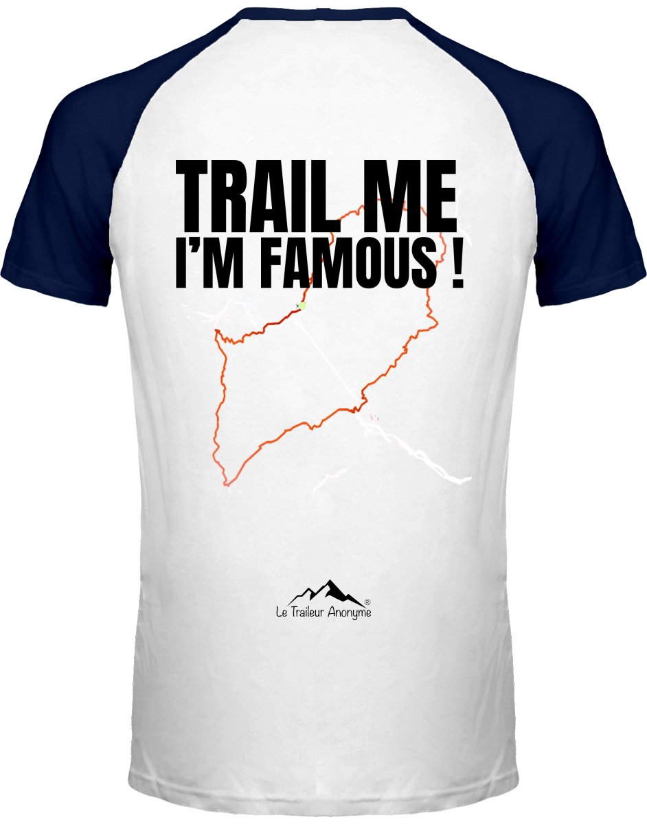 T-shirt Coton Bicolore type Base Ball - Homme - Collection "Trail Me, I'm Famous" (1710) - Le Traileur Anonyme