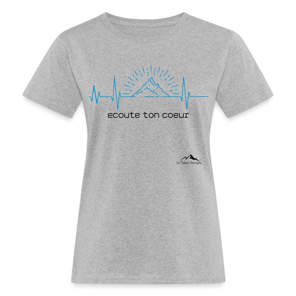 T-shirt Coton bio - Femme - Collection "Mountain Heart"(1330) - Le Traileur Anonyme