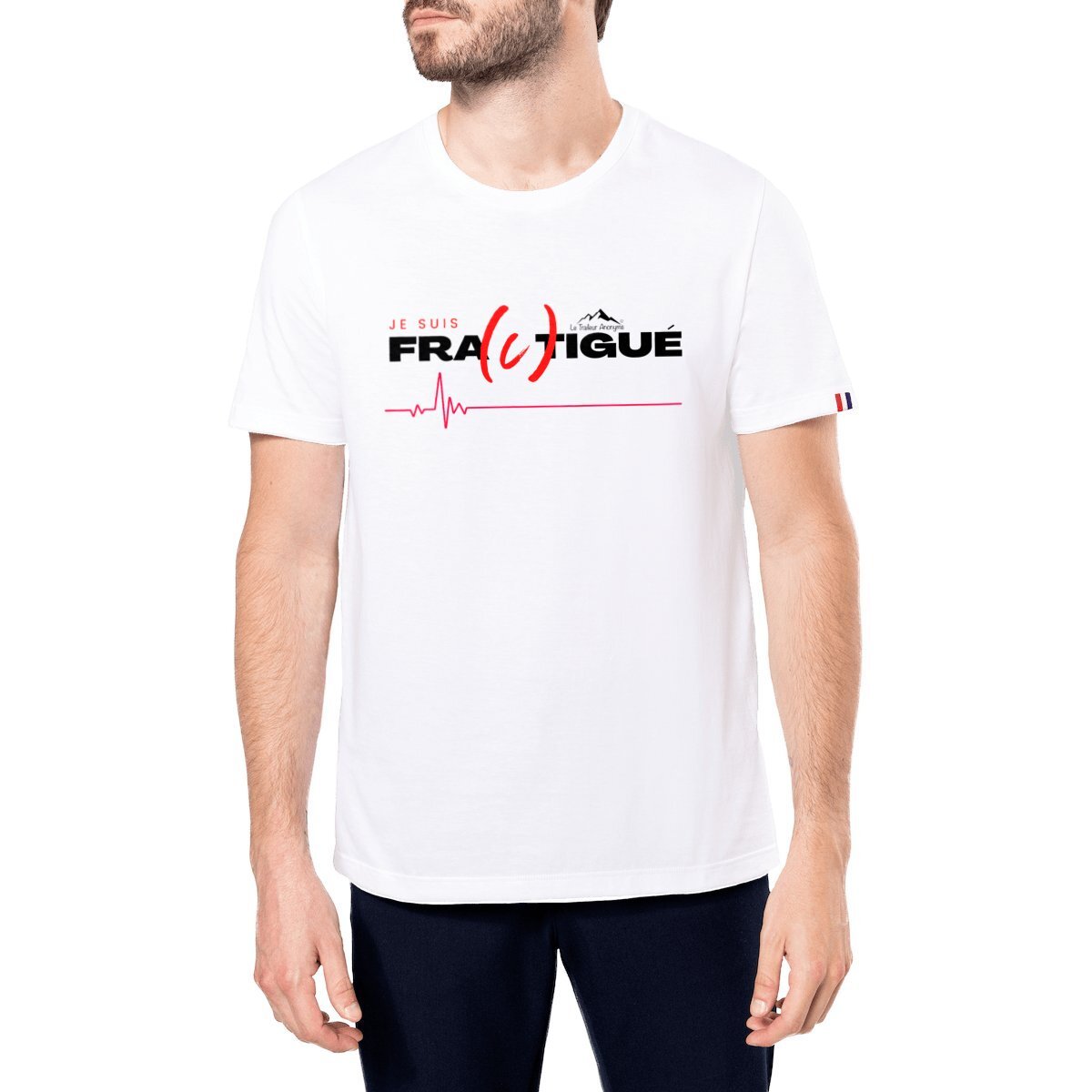 T-Shirt Coton Bio- 🇫🇷Made in France🇫🇷 - Homme -- Collection "Fractigué" (110) - Le Traileur Anonyme