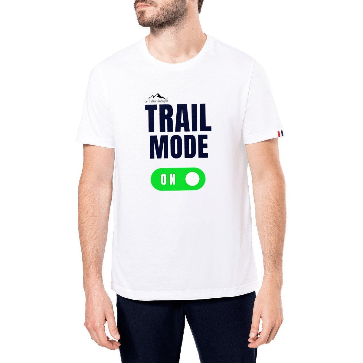 T-Shirt Coton Bio- 🇫🇷Made in France🇫🇷 - Homme - Collection "Trail Mode" (1510) - Le Traileur Anonyme