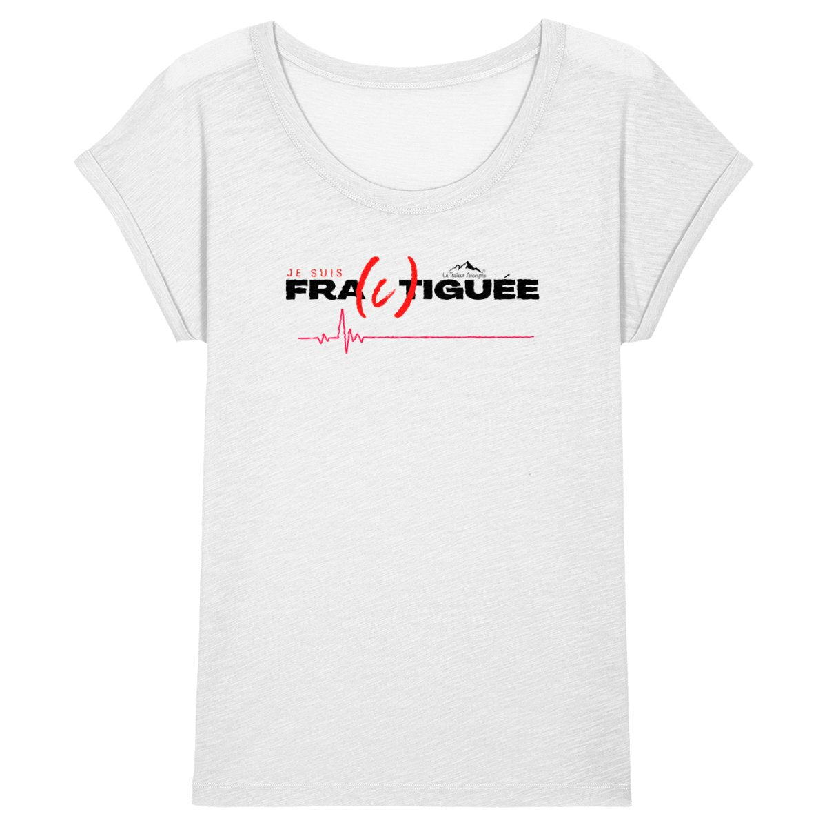 T-Shirt Coton Bio Slub Premium - Femme - Collection "Fractiguée" - Le Traileur Anonyme