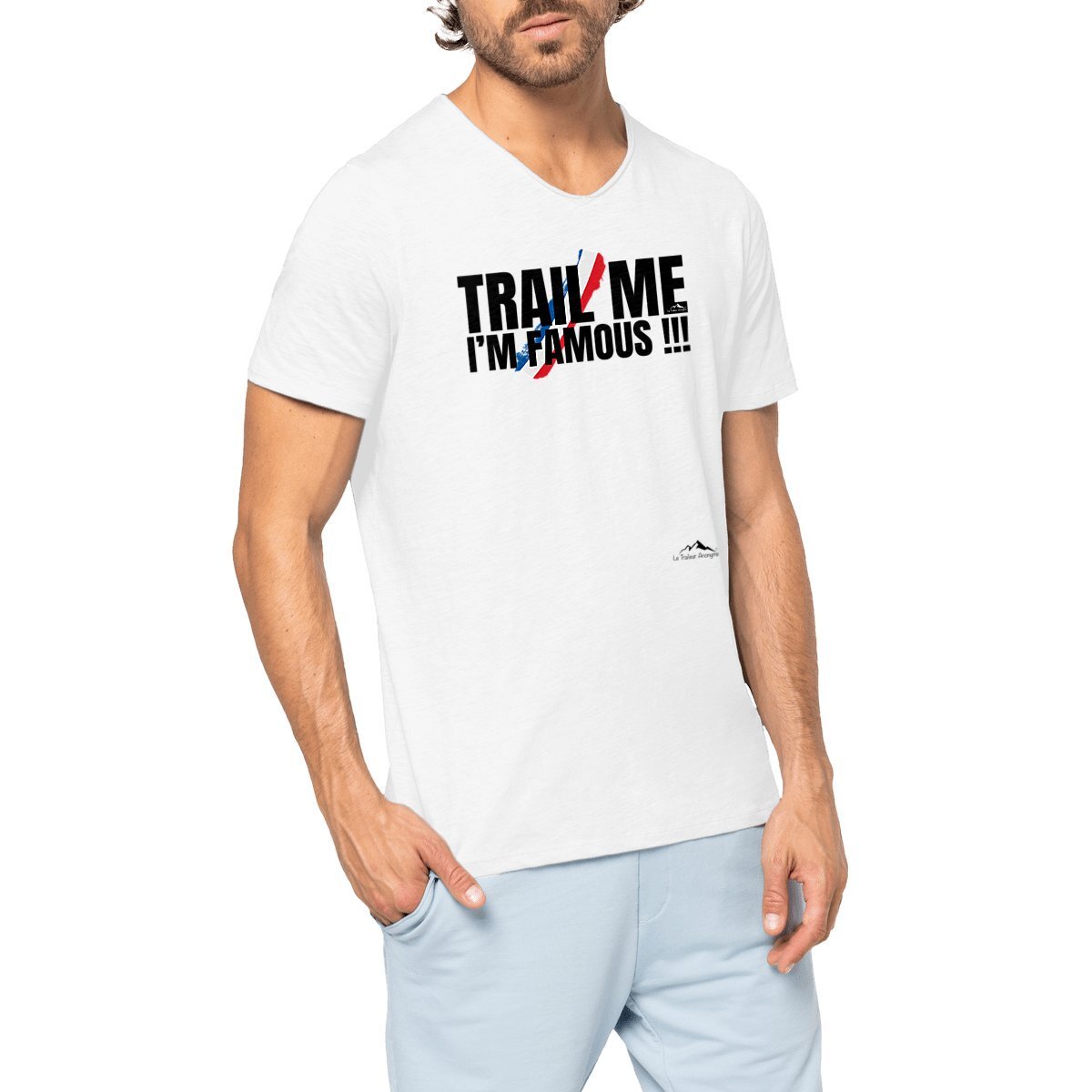 T-shirt Coton Bio Slub Premium - Homme - Collection "Trail Me, I'm Famous !!!" (1710) - Le Traileur Anonyme