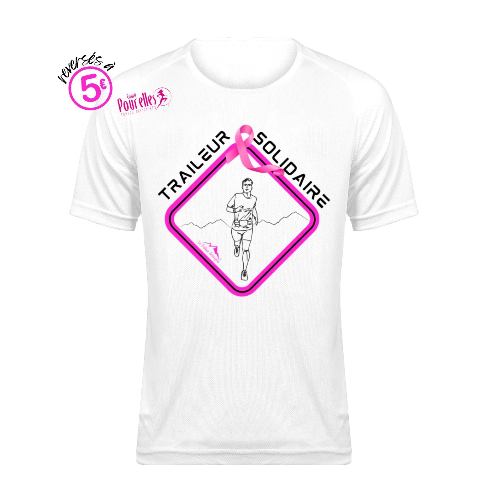 🩷T-Shirt Homme Sport Basic - Edition Octobre Rose 2023🩷 - Le Traileur Anonyme