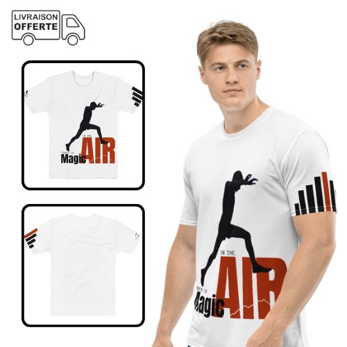 T-Shirt Homme Sport Jersey - Air K - White - Le Traileur Anonyme