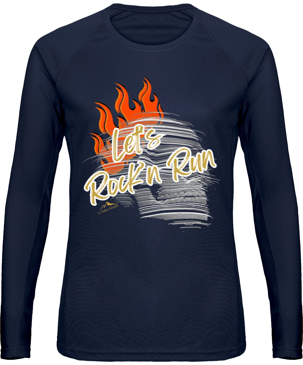 T-Shirt ML Running - 1ère couche Femme - Collection Rock'n Run - Le Traileur Anonyme