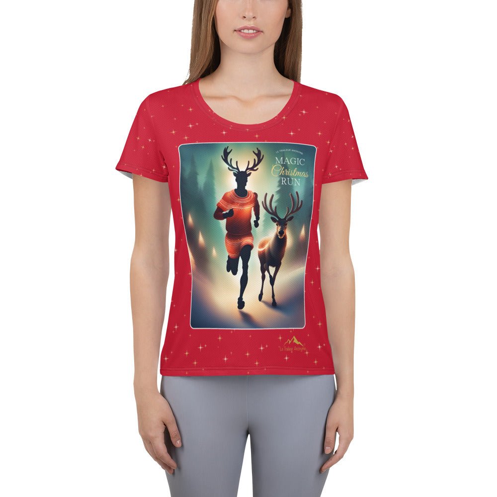 T-Shirt Running - Christmas Run - Red - Femme - Le Traileur Anonyme