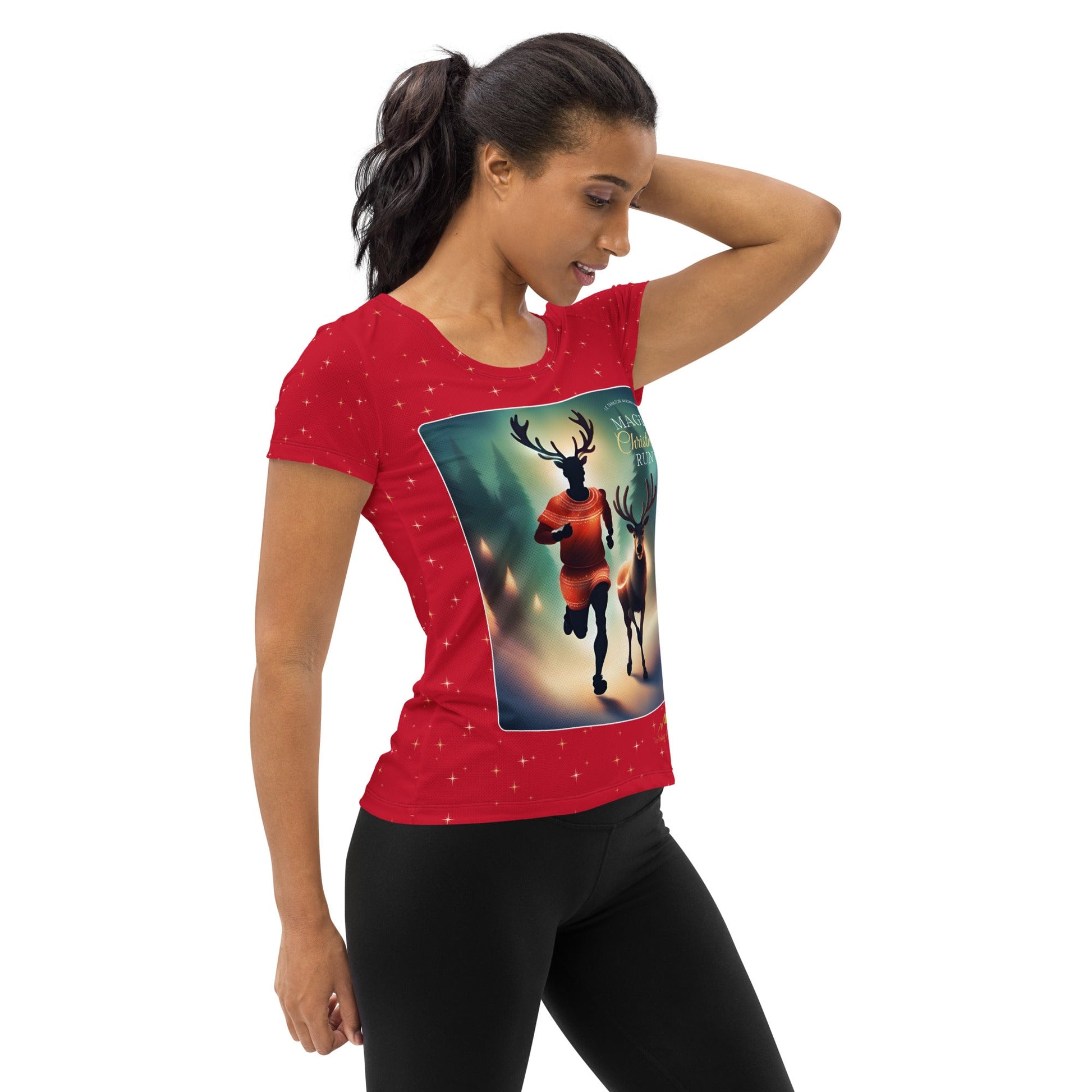 T-Shirt Running - Christmas Run - Red - Femme - Le Traileur Anonyme