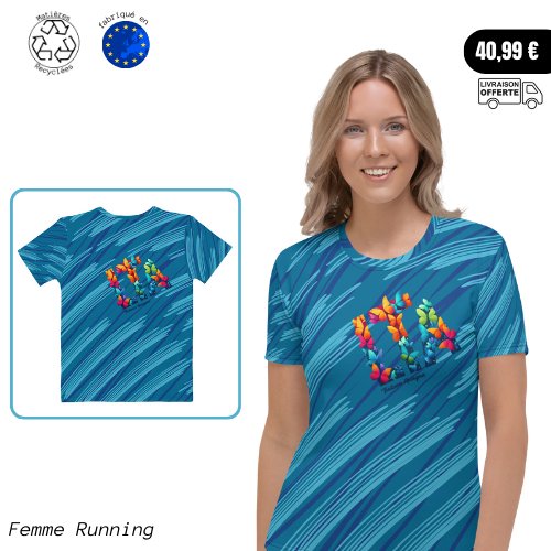 T-Shirt Running Femme - Graphix Blue - Le Traileur Anonyme