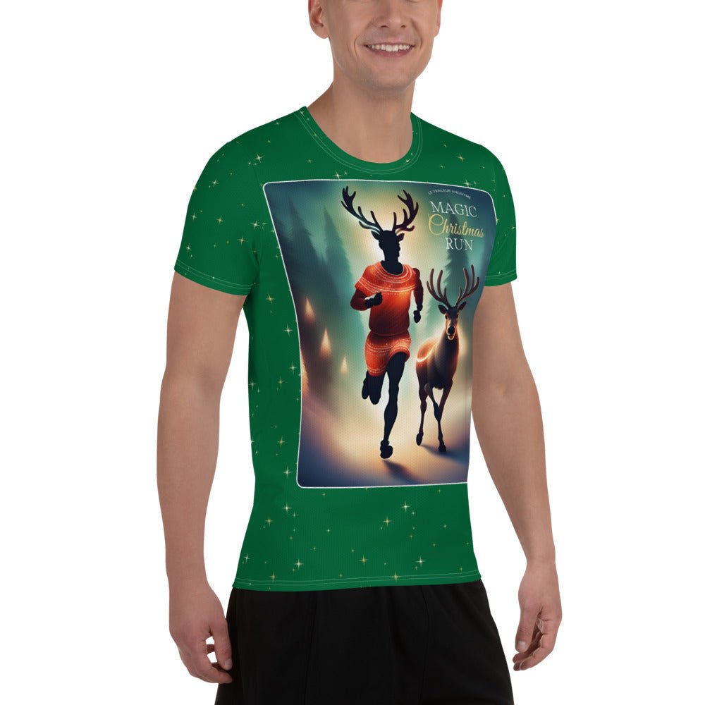 T-Shirt Running - Homme - Christmas Run - Green - Le Traileur Anonyme