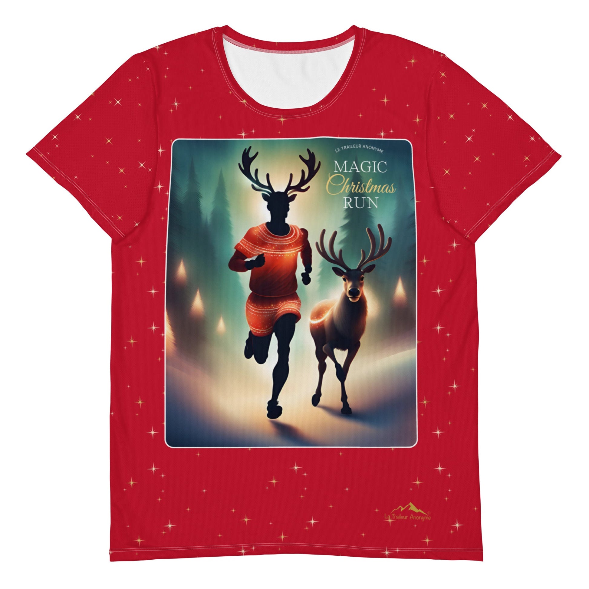 T-Shirt Running- Homme - Christmas Run - Red - Le Traileur Anonyme