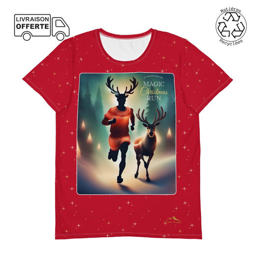 T-Shirt Running- Homme - Christmas Run - Red - Le Traileur Anonyme