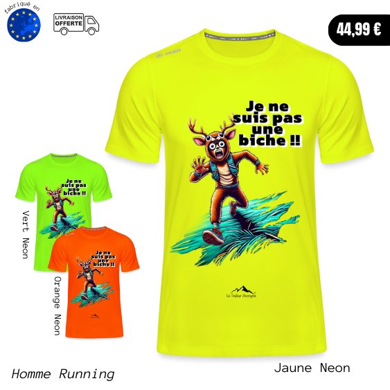 T-Shirt Running Homme - SafeRun - Le Traileur Anonyme