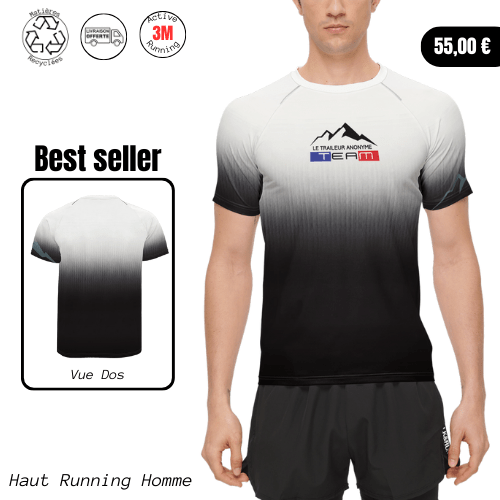 T-Shirt Running Homme - Team B&W - Le Traileur Anonyme