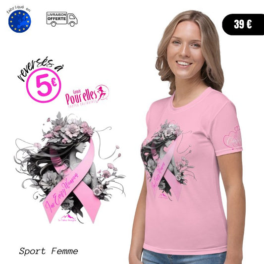 Tee - shirt Sport - Femme - Octobre Rose - Le Traileur Anonyme