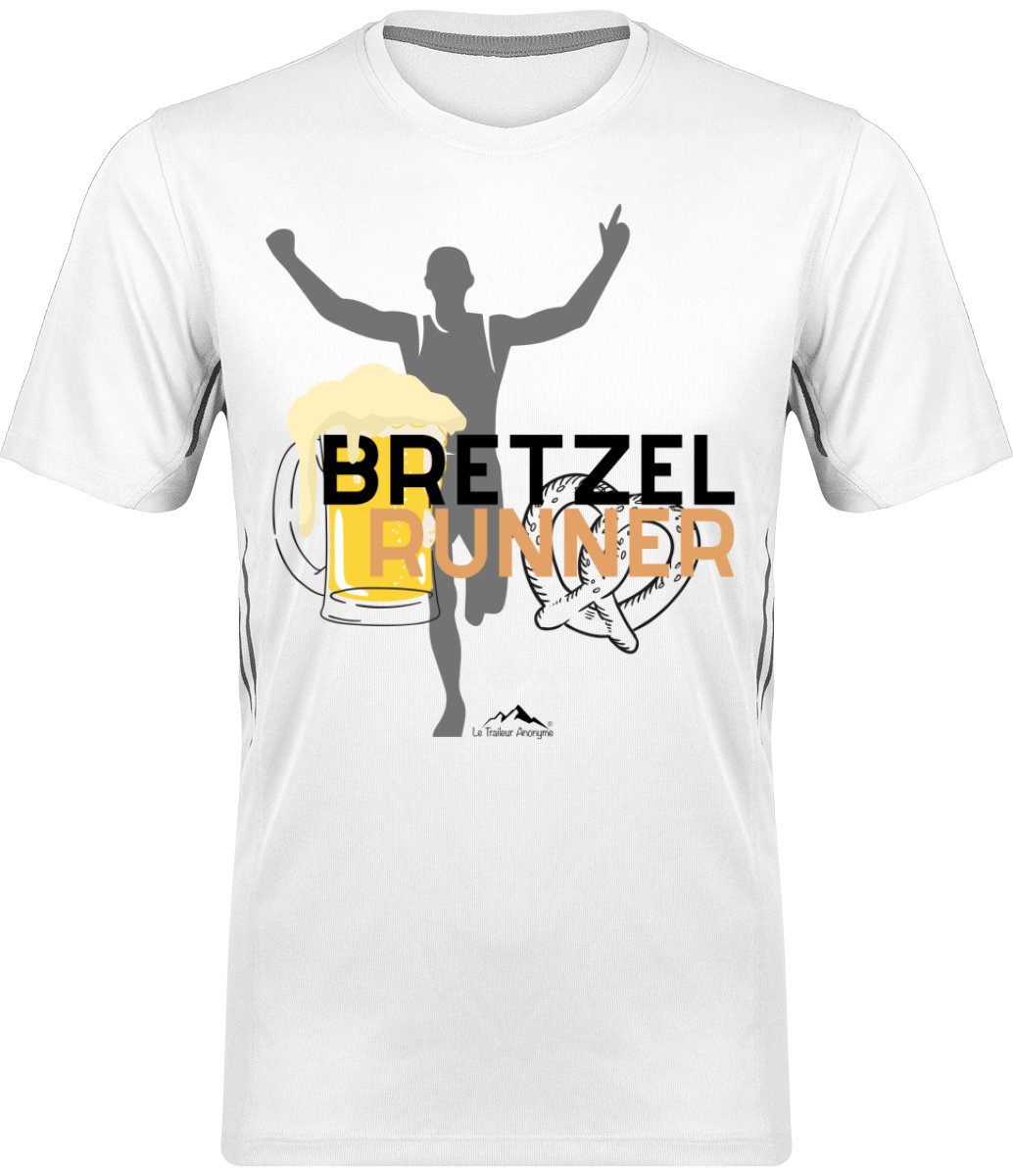 Tee Shirt Sport Homme - Personnalisé Bretzel Runner - Le Traileur Anonyme